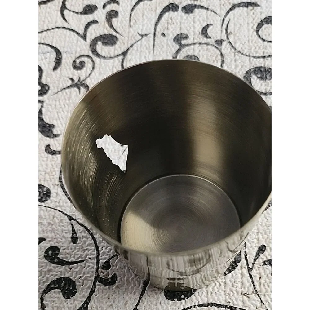 Metallic Gold Decorative Candle Holder with Cutout Design